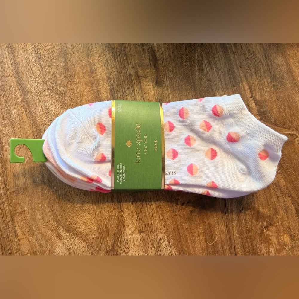 NEW! Kate Spade Pink Set of No Show Socks (3 Pairs)